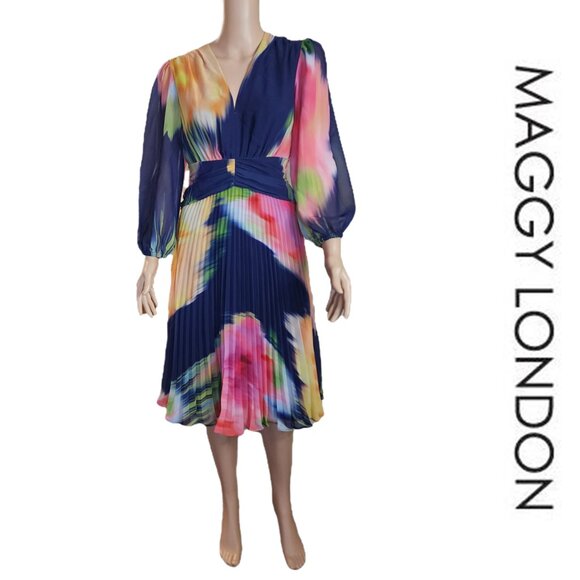 Maggy London Frankie Dress NWT Size 4 Small Snag on Sleeve - Picture 1 of 12